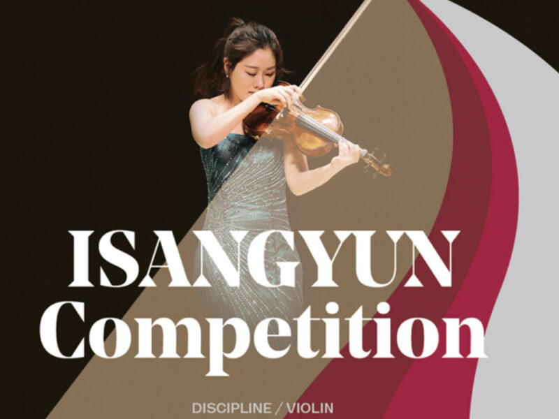 Applications Open for Korea's 2021 ISANGYUN International Violin Competition - image attachment
