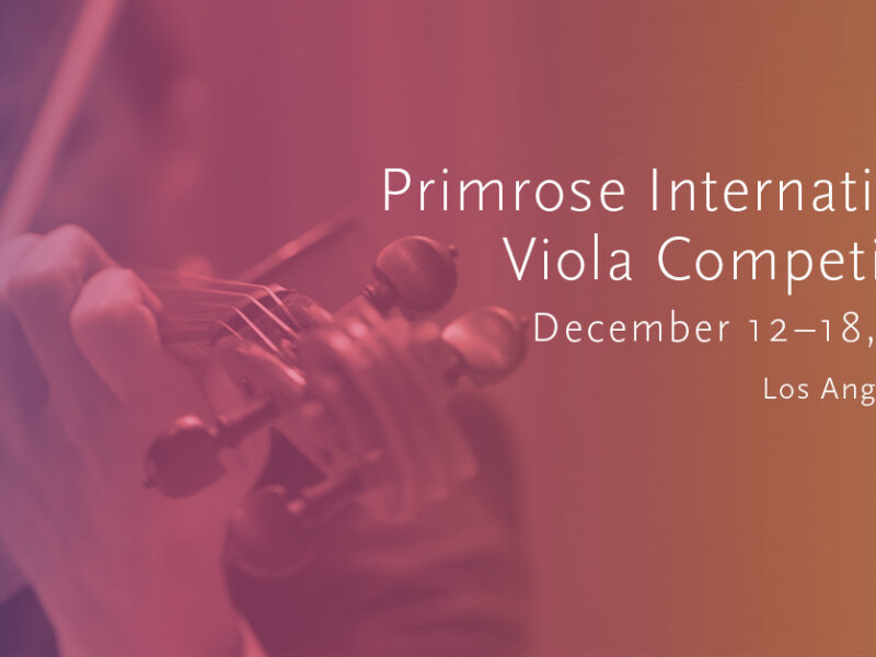 2021 Primrose International Viola Competition Announces Live Round Competitors - image attachment